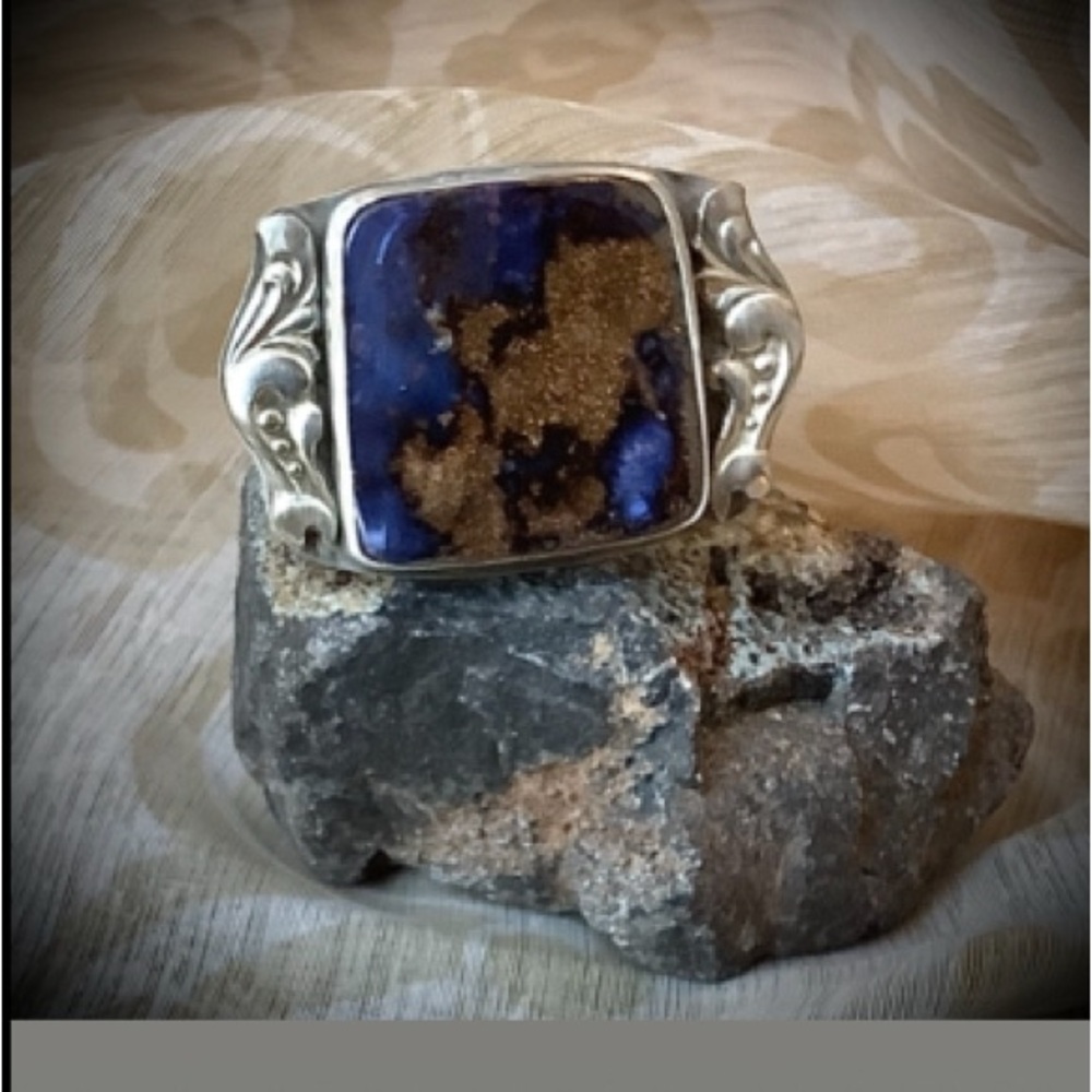 Sterling ring, boulder opal , 8.5 - Picture 3 of 8